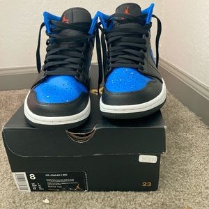 Jordan 1 Royal Paint Splatter